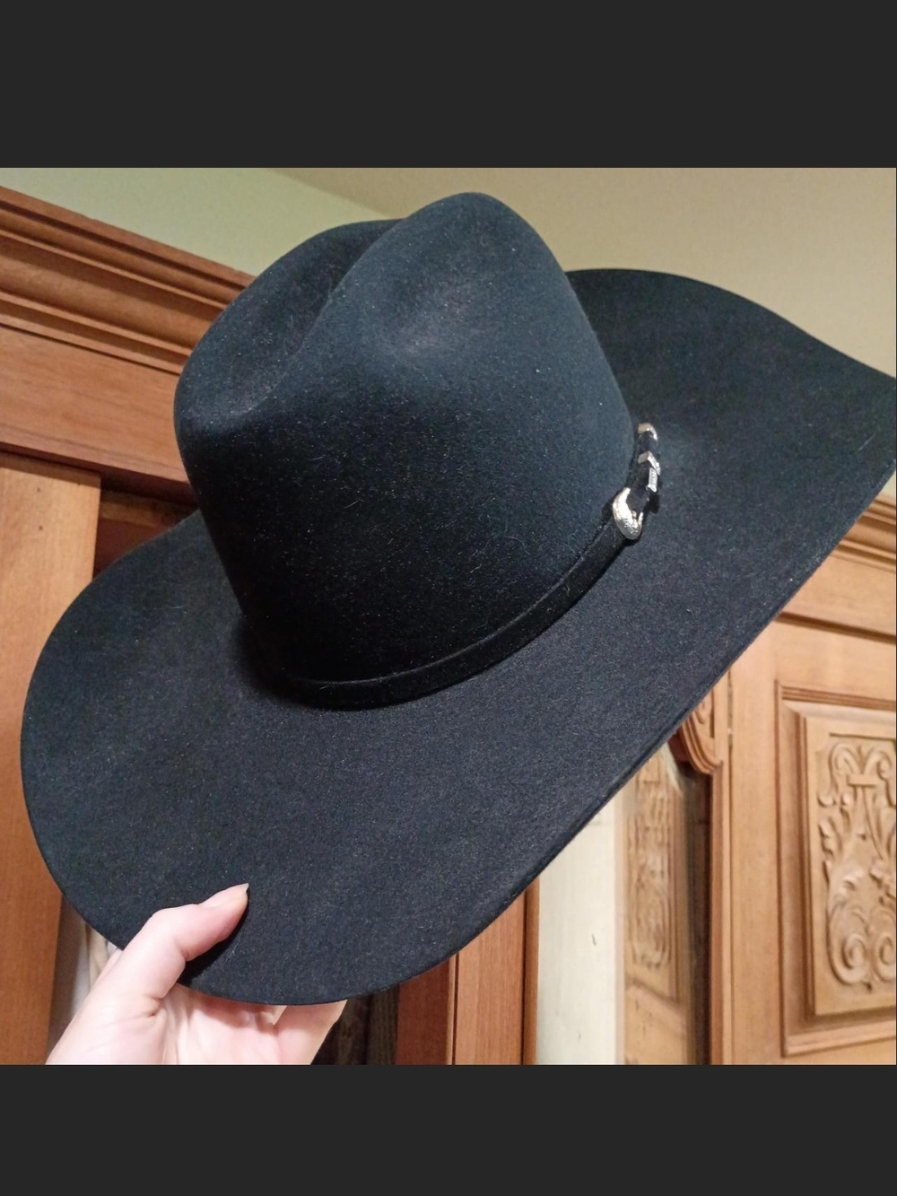 Barely worn great condition authentic Resistol 6X "Midnight" Cowboy Hat Sz 6 7/8